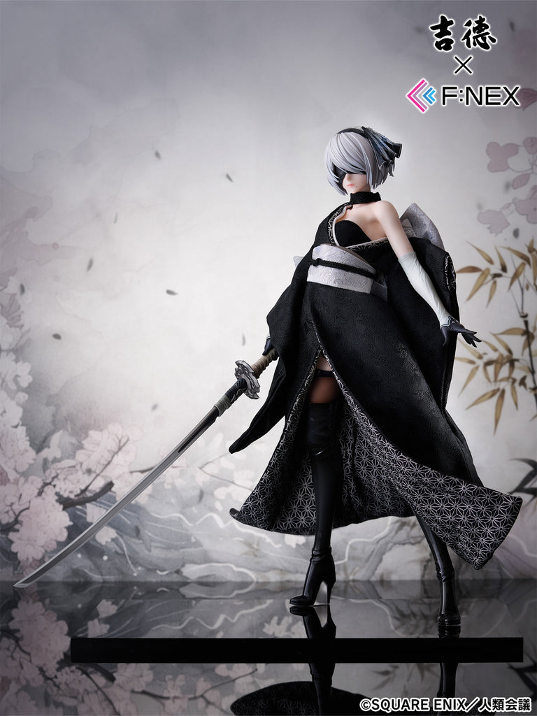 フェネクスの「ニーア オートマタ Ver1.1a」ヨルハ二号B型の吉徳 日本人形フィギュア,NieR:Automata Ver1.1a 2B Japanese Doll figure from FNEX