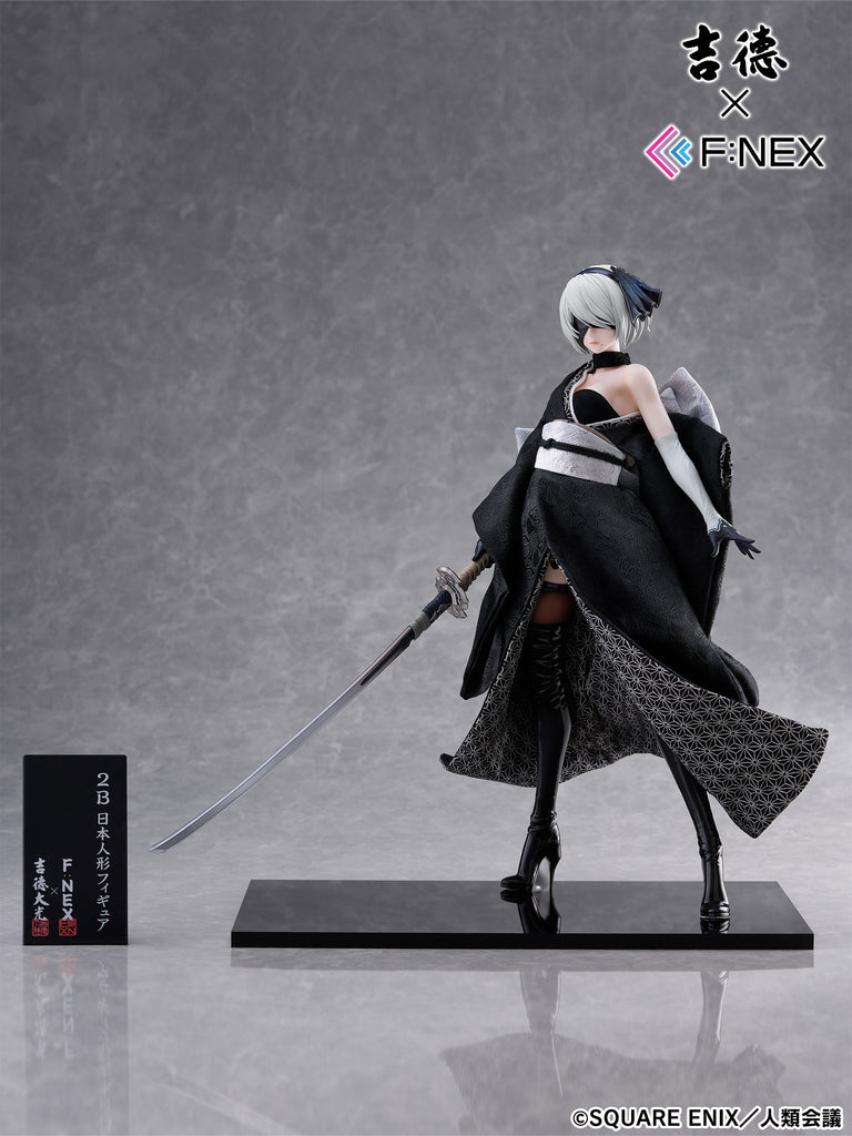 フェネクスの「ニーア オートマタ Ver1.1a」ヨルハ二号B型の吉徳 日本人形フィギュア,NieR:Automata Ver1.1a 2B Japanese Doll figure from FNEX