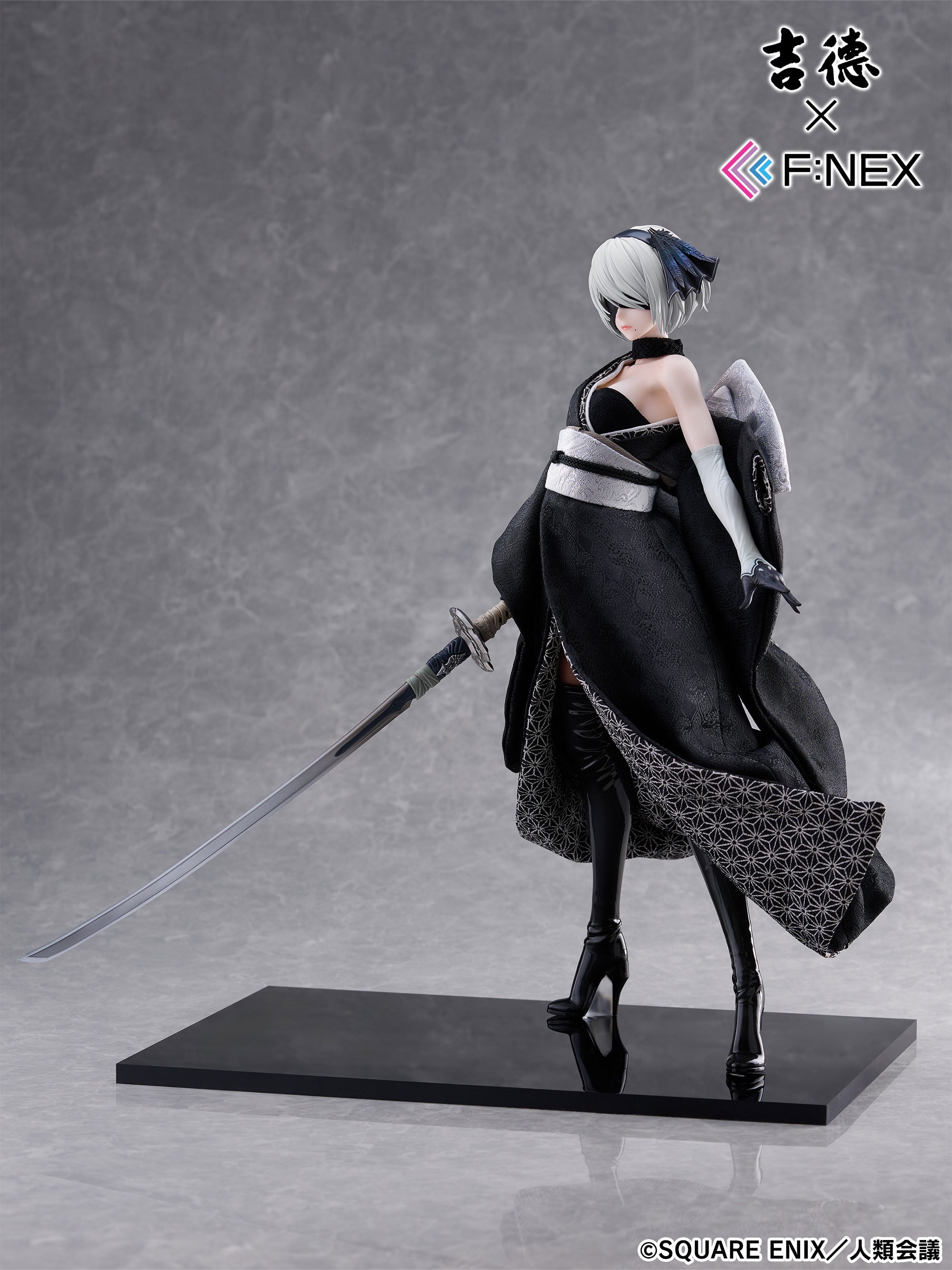 ぷ*3様 ニーアオートマタ Jack-0 NIER 2B 1/4スケールフィギュ 吉徳×F:NEX ヨルハ二号B型/2B -日本人形- 1/4スケールフィギュア