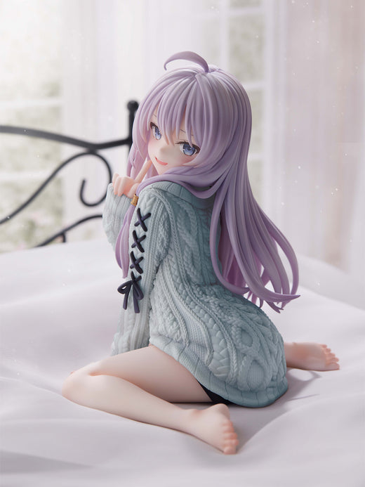 フェネクスの「魔女の旅々」イレイナ 青ニットバージョンのフィギュア,The Journey of Elaina Elaina kint ver. Repaint BLUE figure from FNEX