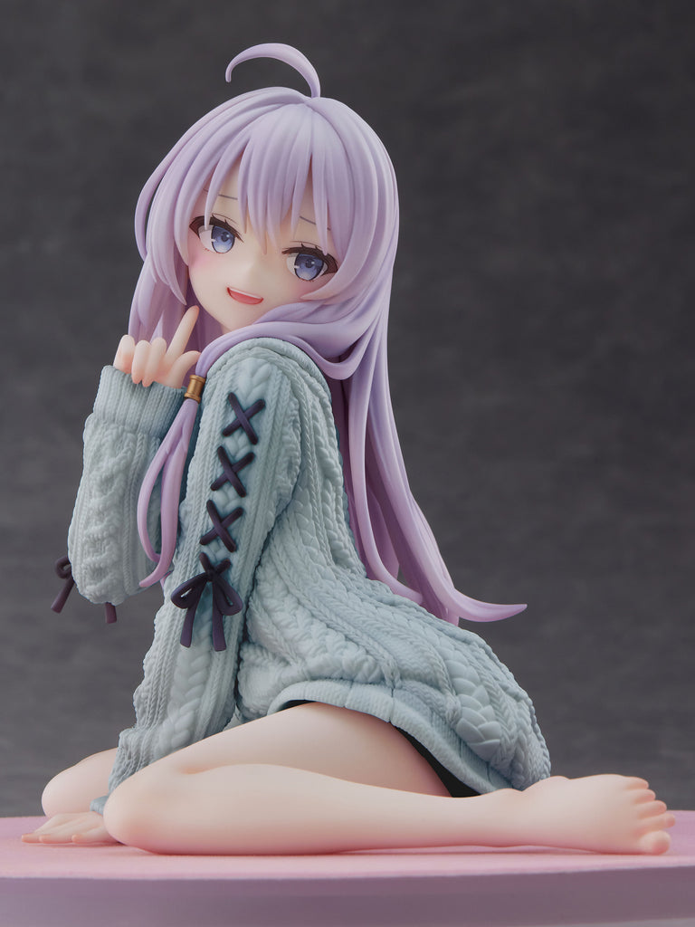 フェネクスの「魔女の旅々」イレイナ 青ニットバージョンのフィギュア,The Journey of Elaina Elaina kint ver. Repaint BLUE figure from FNEX