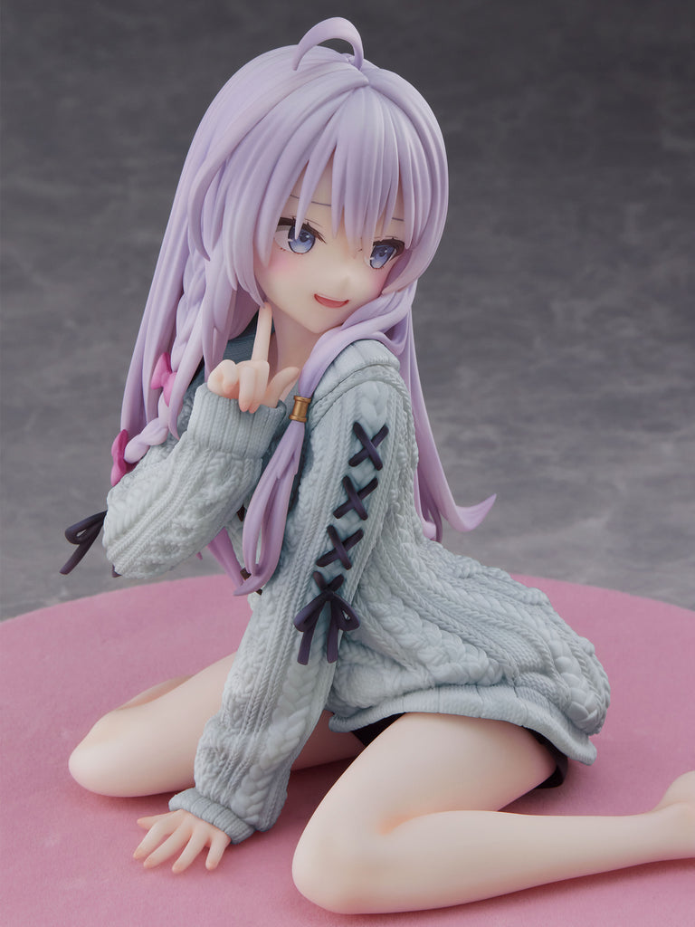 フェネクスの「魔女の旅々」イレイナ 青ニットバージョンのフィギュア,The Journey of Elaina Elaina kint ver. Repaint BLUE figure from FNEX