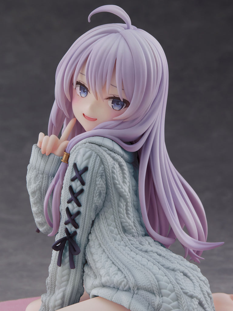 フェネクスの「魔女の旅々」イレイナ 青ニットバージョンのフィギュア,The Journey of Elaina Elaina kint ver. Repaint BLUE figure from FNEX