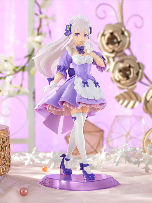 テニトルの「Re:ゼロから始める異世界生活」TENITOL 夢かわメイドエミリアのフィギュア,Re:ZERO -Starting Life in Another World Emilia figure from Tenitol