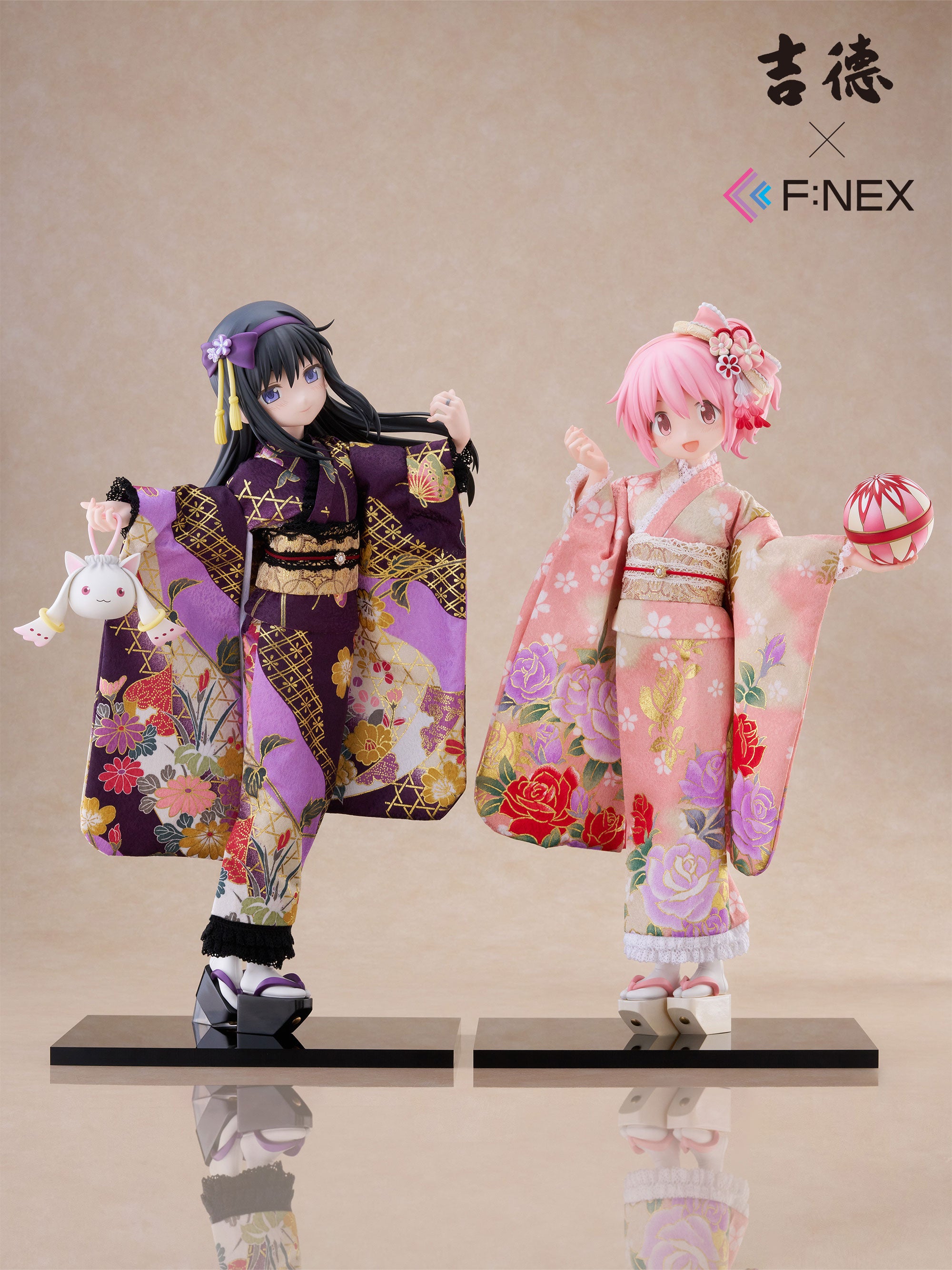 訳あり フィギュア 鹿目まどか 吉徳×F:NEX 鹿目まどか -日本人形- 1/4スケールフィギュア