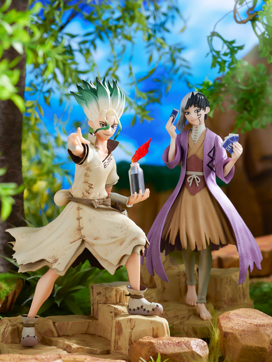 Dr. Stone フィギュア 石神千空　あさぎりゲン　獅子王司　3体 Dr. Stone フィギュア 石神千空 あさぎりゲン 獅子王司 3体